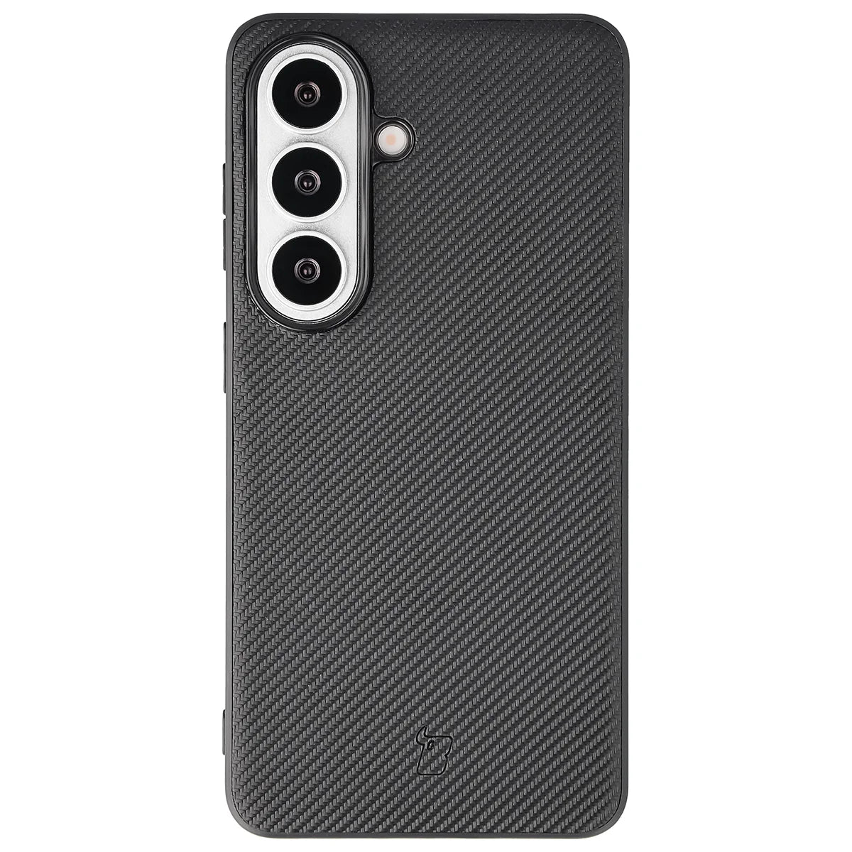 Hülle mit Handgelenkband für Galaxy S26, Bizon Case CarbO, Schwarz
