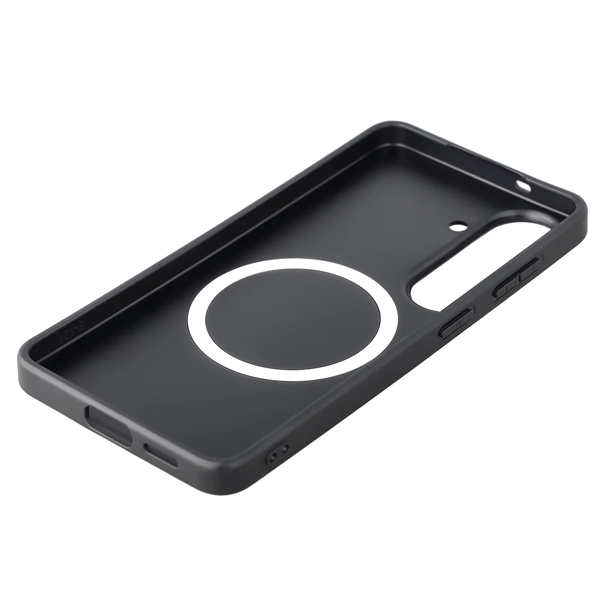 Hülle mit Handgelenkband für Galaxy S26, Bizon Case CarbO, Schwarz
