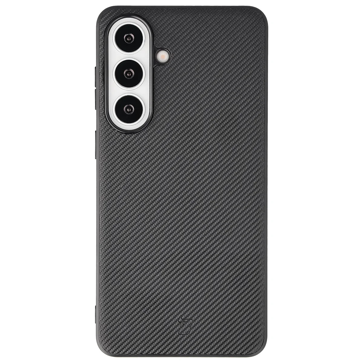 Hülle mit Handgelenkband für Galaxy S26 Plus, Bizon Case CarbO, Schwarz