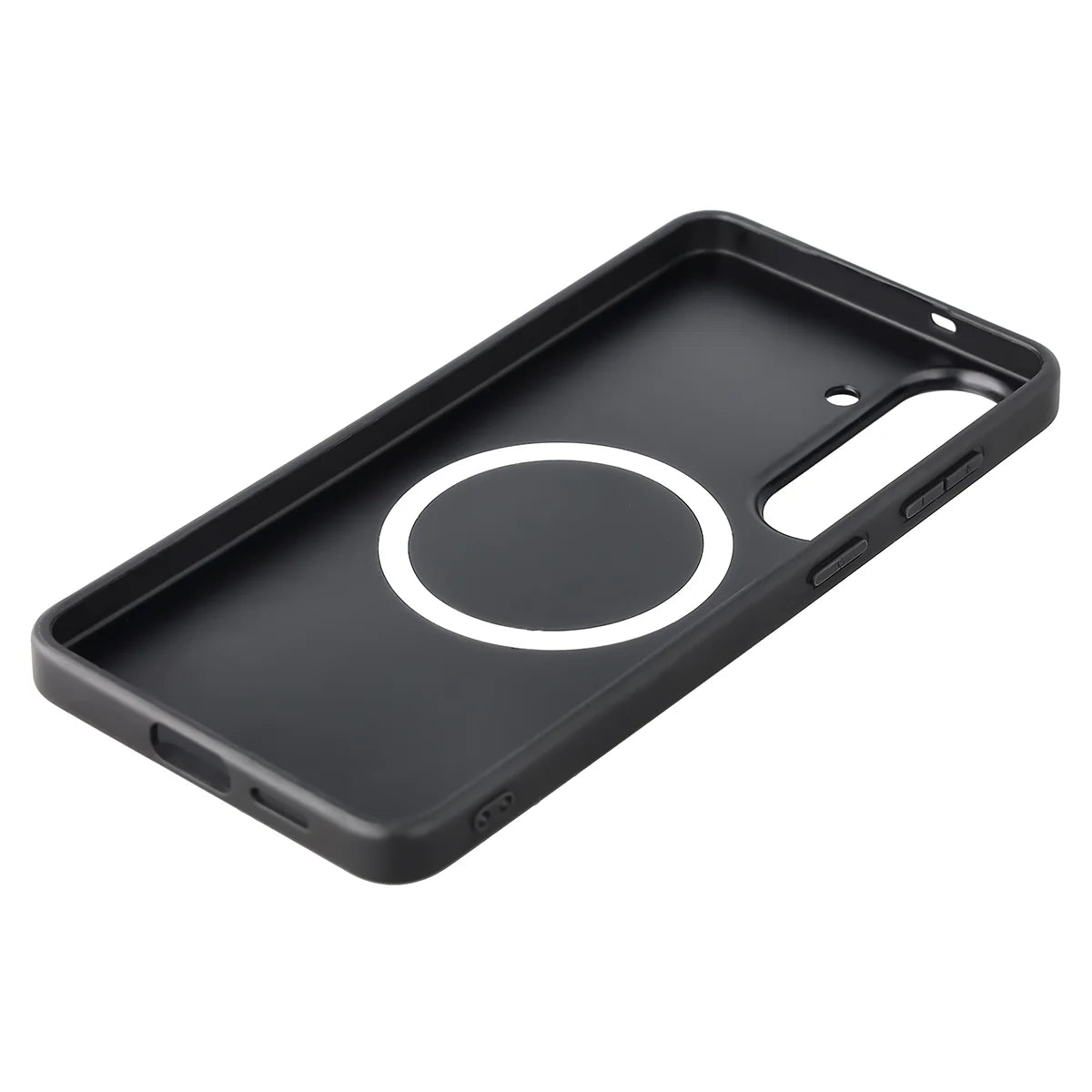 Hülle mit Handgelenkband für Galaxy S26 Plus, Bizon Case CarbO, Schwarz