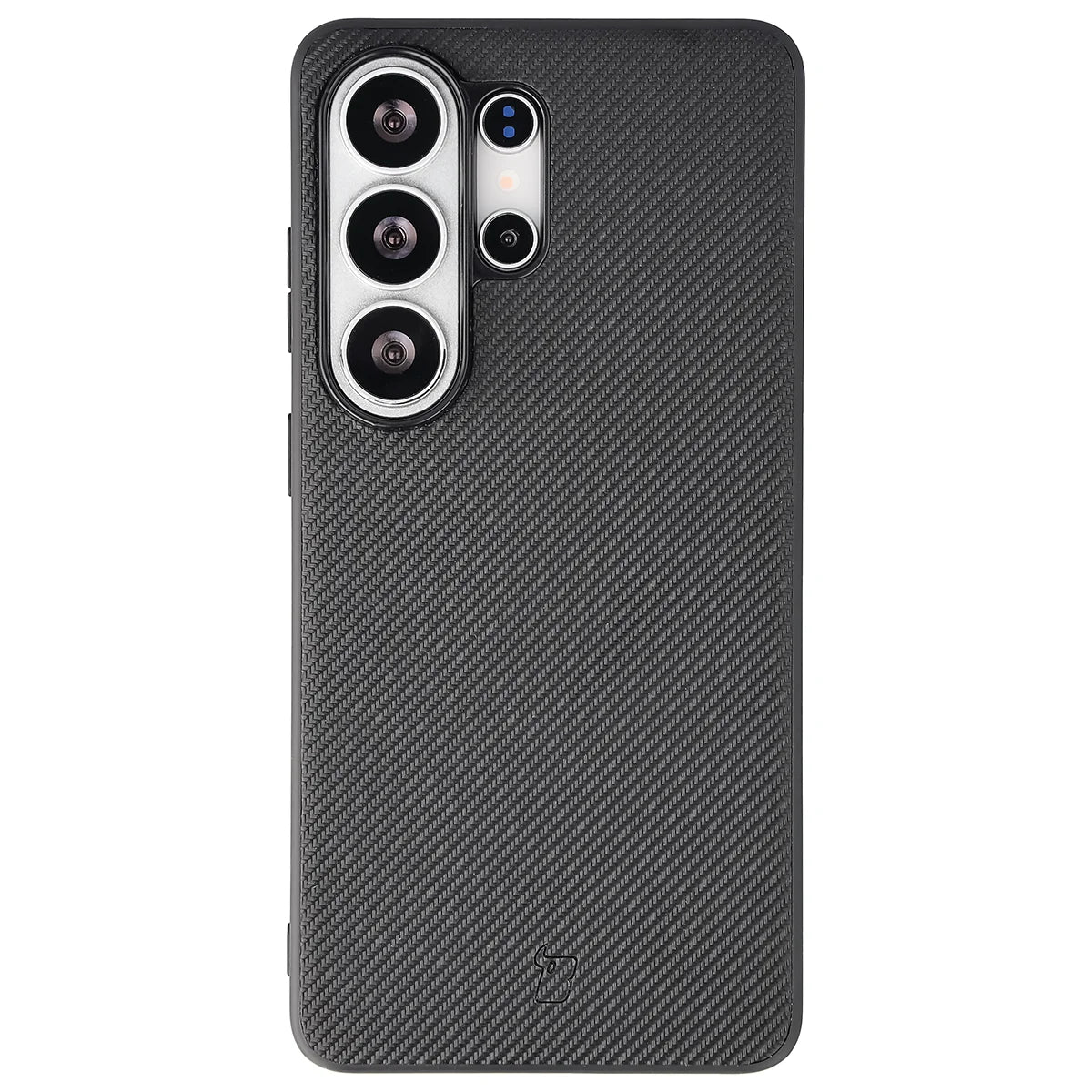 Hülle mit Handgelenkband für Galaxy S26 Ultra, Bizon Case CarbO, Schwarz