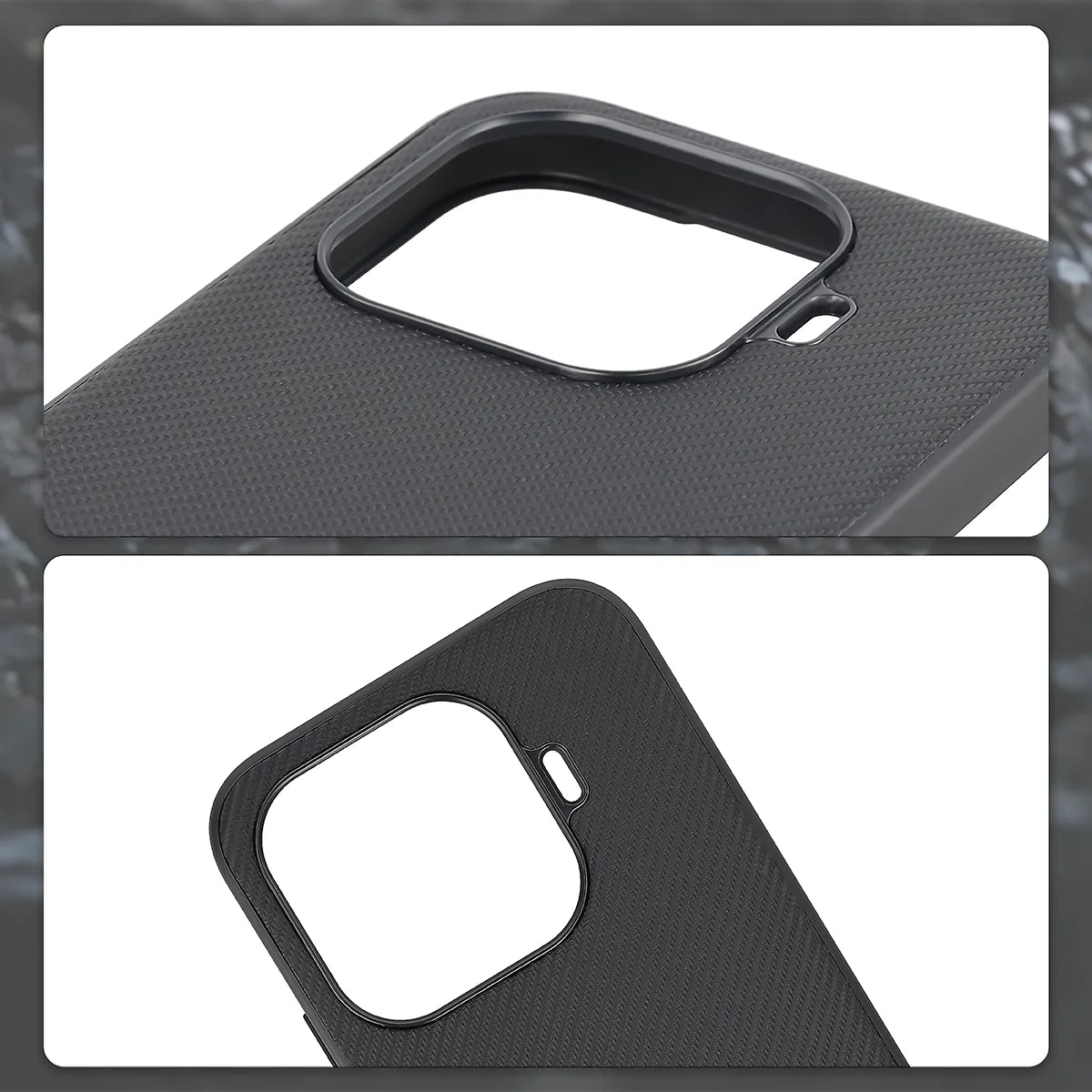 Hülle mit Handgelenkband für Xiaomi 17T Pro, Bizon Case CarbO, Schwarz