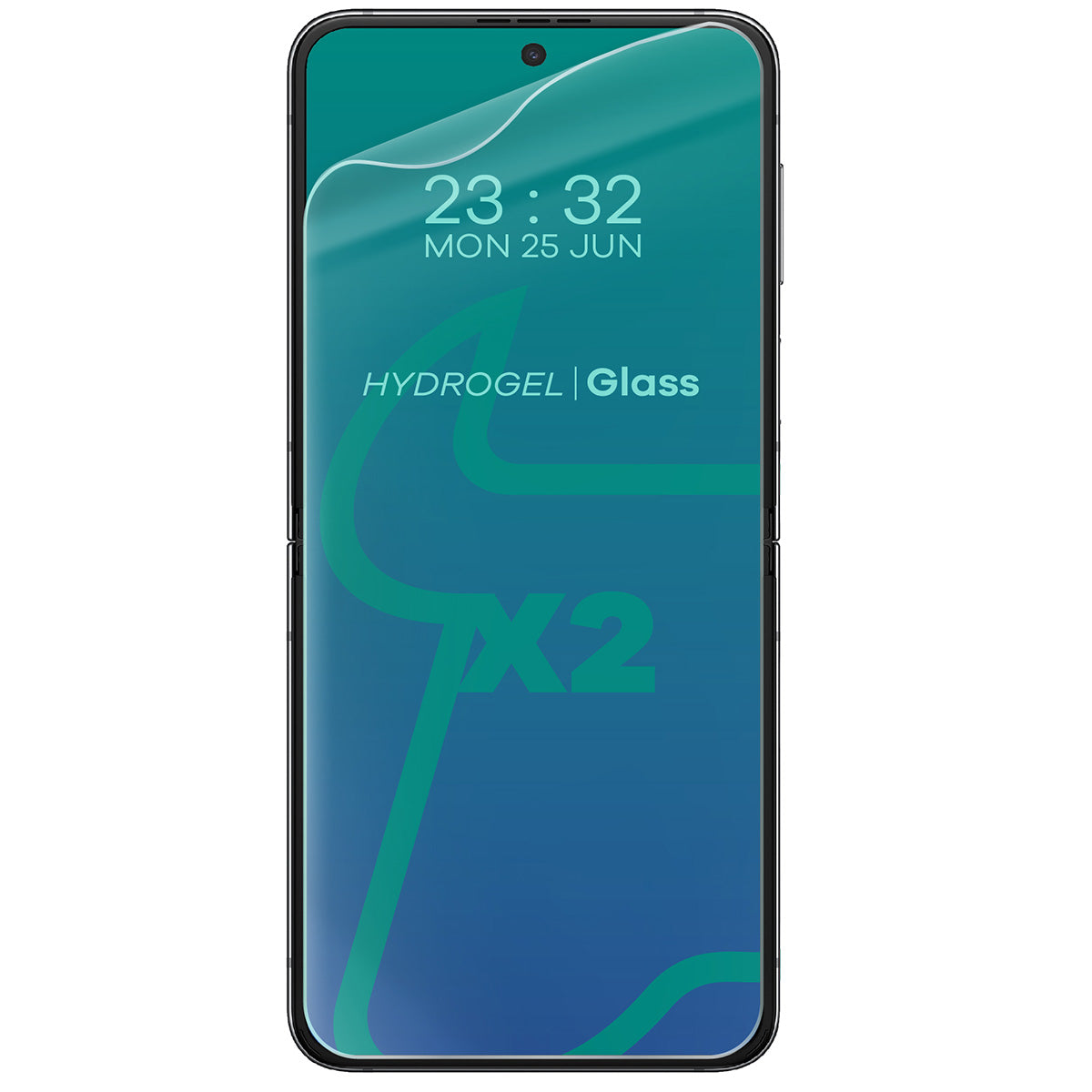 Schutzhülle + 2x Folie für Galaxy Z Flip6, Bizon Case Clear Pack, Transparent