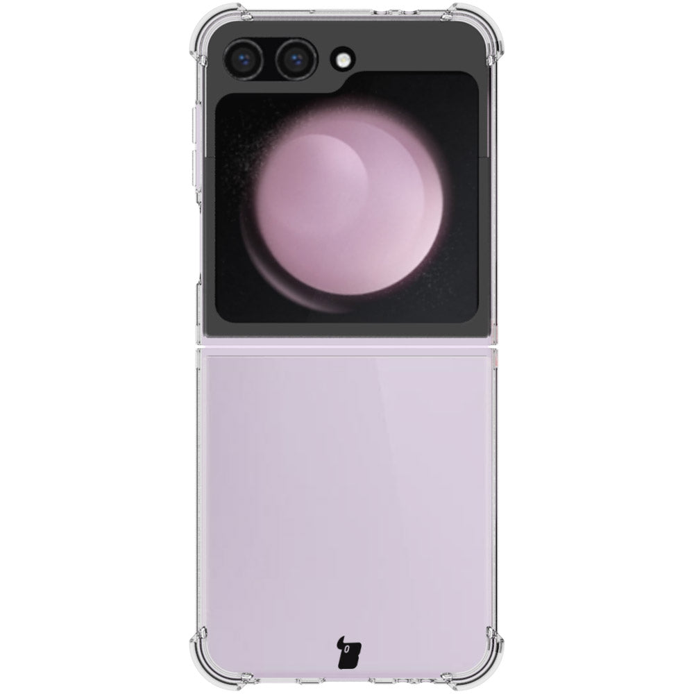 Schutzhülle + 2x Folie für Galaxy Z Flip6, Bizon Case Clear Pack, Transparent