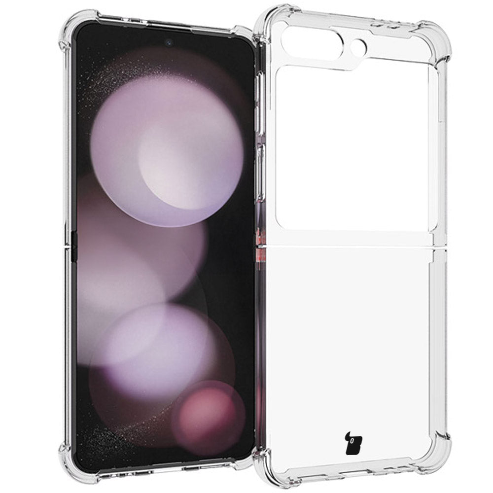 Schutzhülle + 2x Folie für Galaxy Z Flip6, Bizon Case Clear Pack, Transparent
