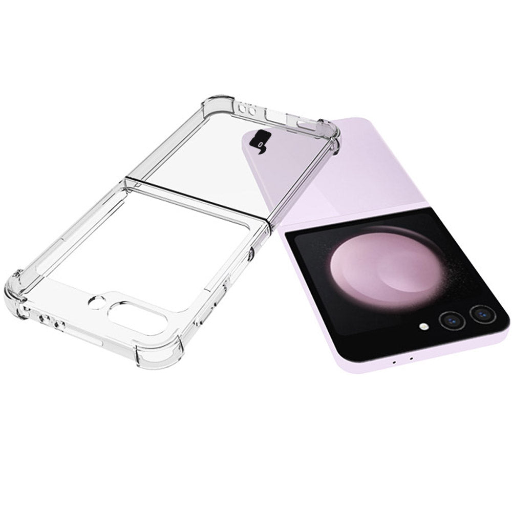 Schutzhülle + 2x Folie für Galaxy Z Flip6, Bizon Case Clear Pack, Transparent