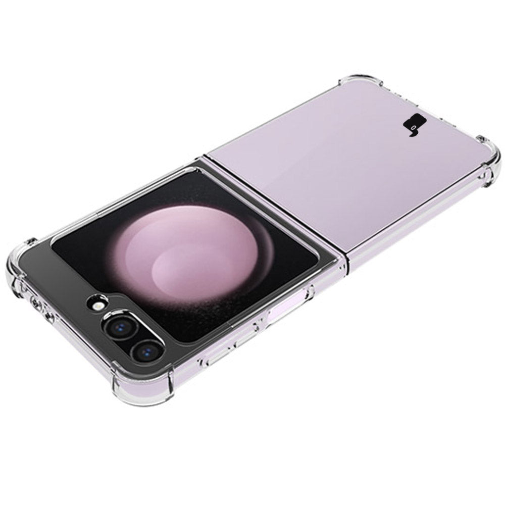 Schutzhülle + 2x Folie für Galaxy Z Flip6, Bizon Case Clear Pack, Transparent