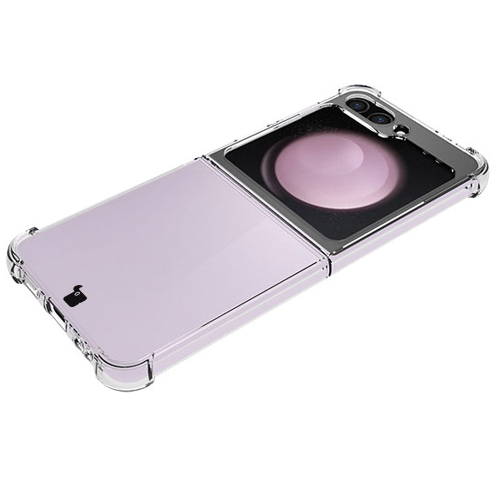 Schutzhülle + 2x Folie für Galaxy Z Flip6, Bizon Case Clear Pack, Transparent