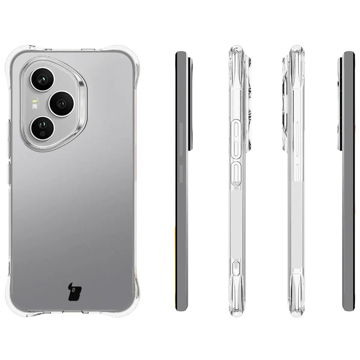 Handyhülle + 2x Folie für Honor 400 Pro, Bizon Case Clear Pack, Transparent