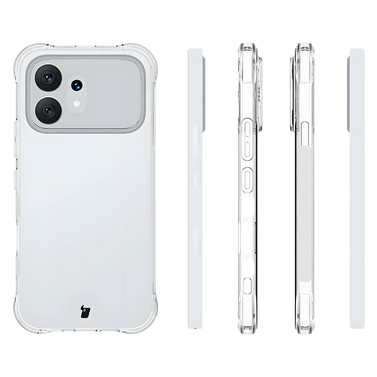 Handyhülle + 2x Folie für Honor 600 5G, Bizon Case Clear Pack, Transparent