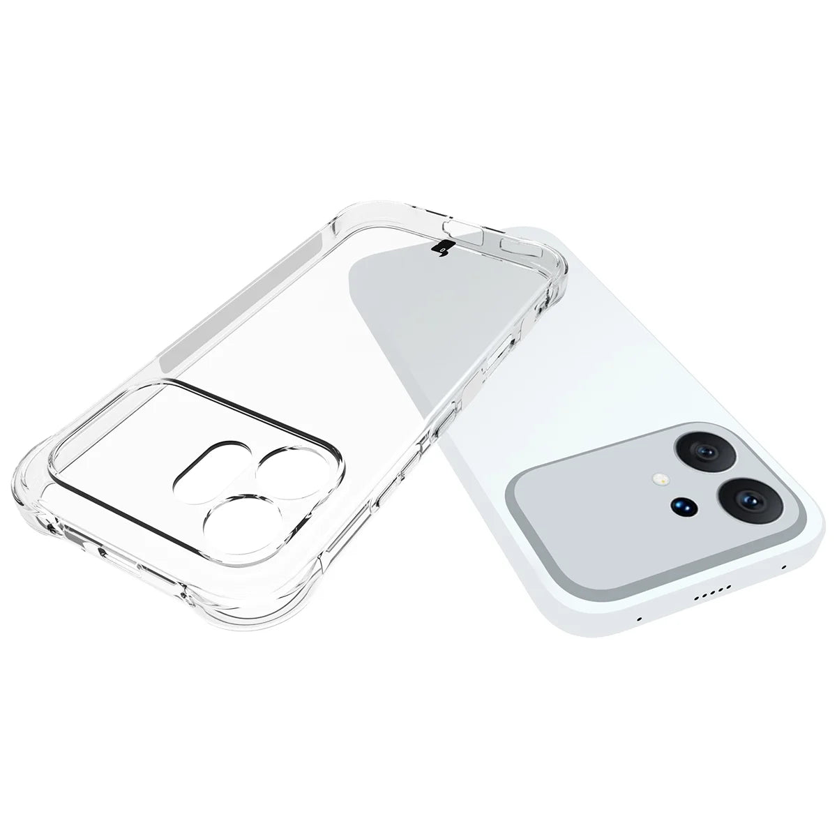 Handyhülle + 2x Folie für Honor 600 5G, Bizon Case Clear Pack, Transparent