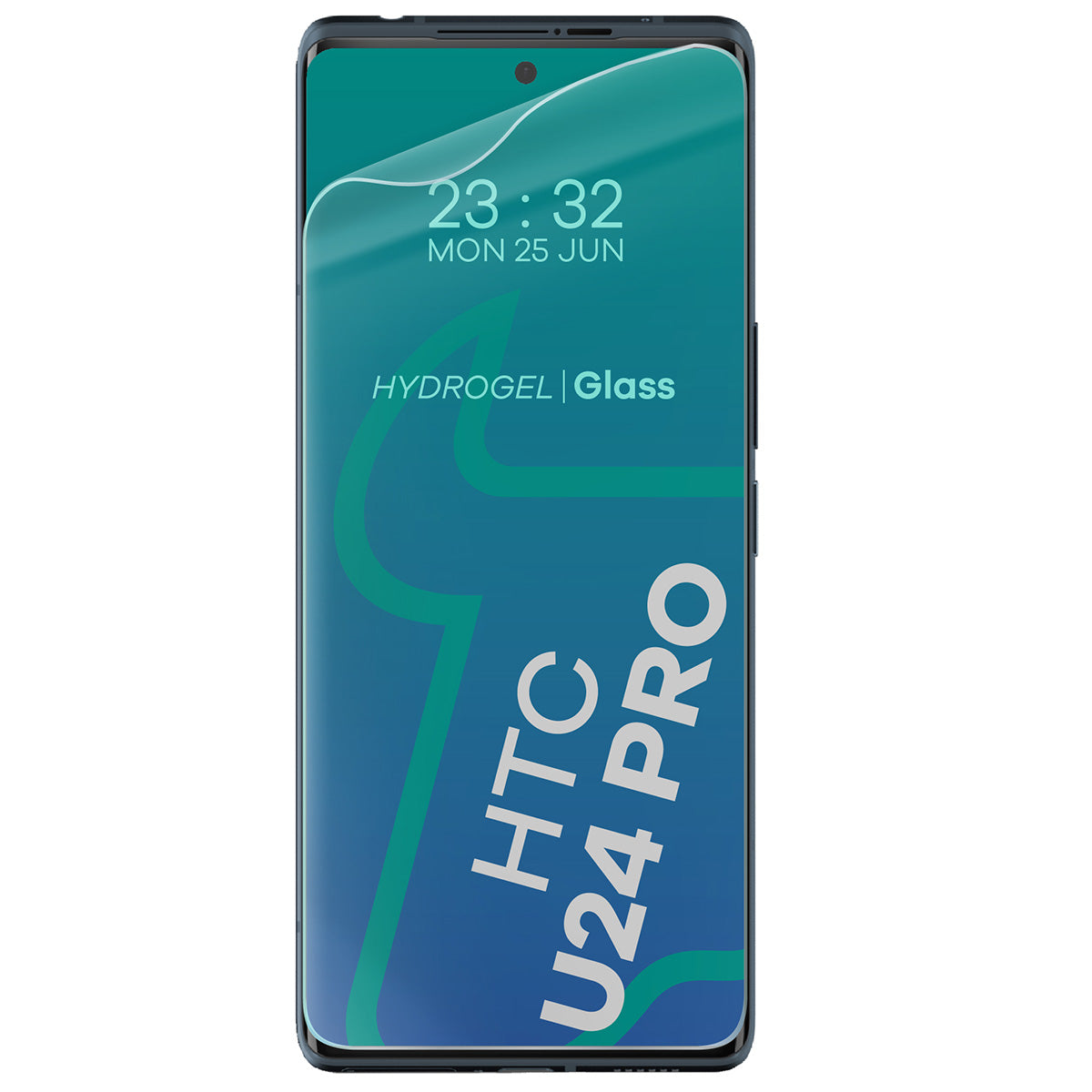 Schutzhülle + 2x Folie für HTC U24 Pro, Bizon Case Clear Pack, Transparent