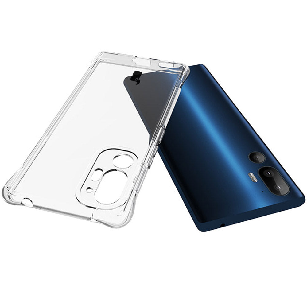 Schutzhülle + 2x Folie für HTC U24 Pro, Bizon Case Clear Pack, Transparent