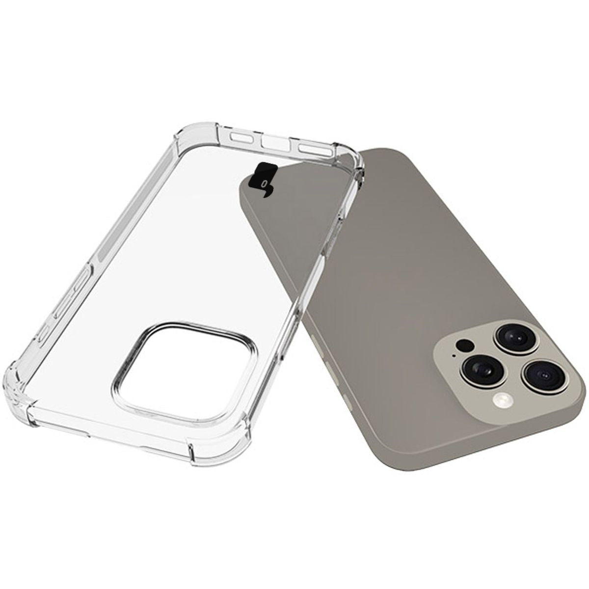 Handyhülle + 2x Folie + Kameraschutz für iPhone 16 Pro Max, Bizon Case Clear Pack, Transparent