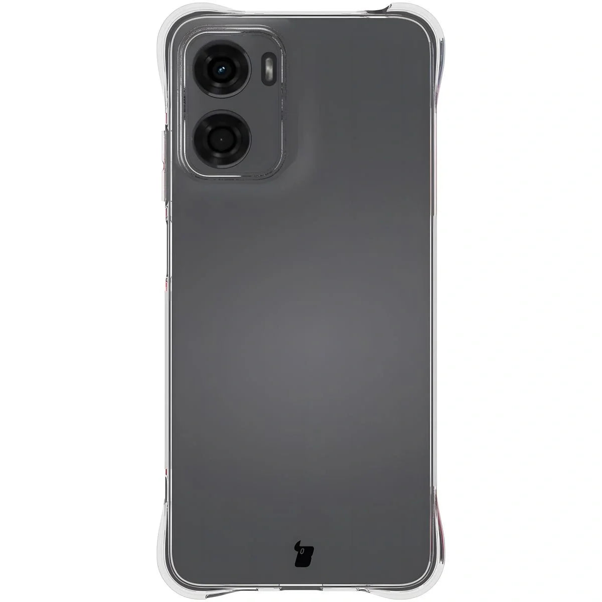 Schutzhülle + 2x gehärtetes Glas für Motorola Moto E15, Bizon Case Clear Pack, Transparent