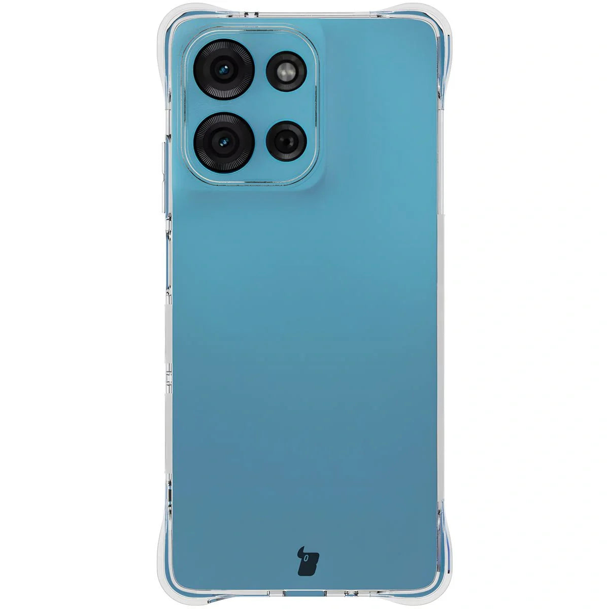 Handyhülle + 2x Folie für Motorola Moto G75 5G, Bizon Case Clear Pack, Transparent