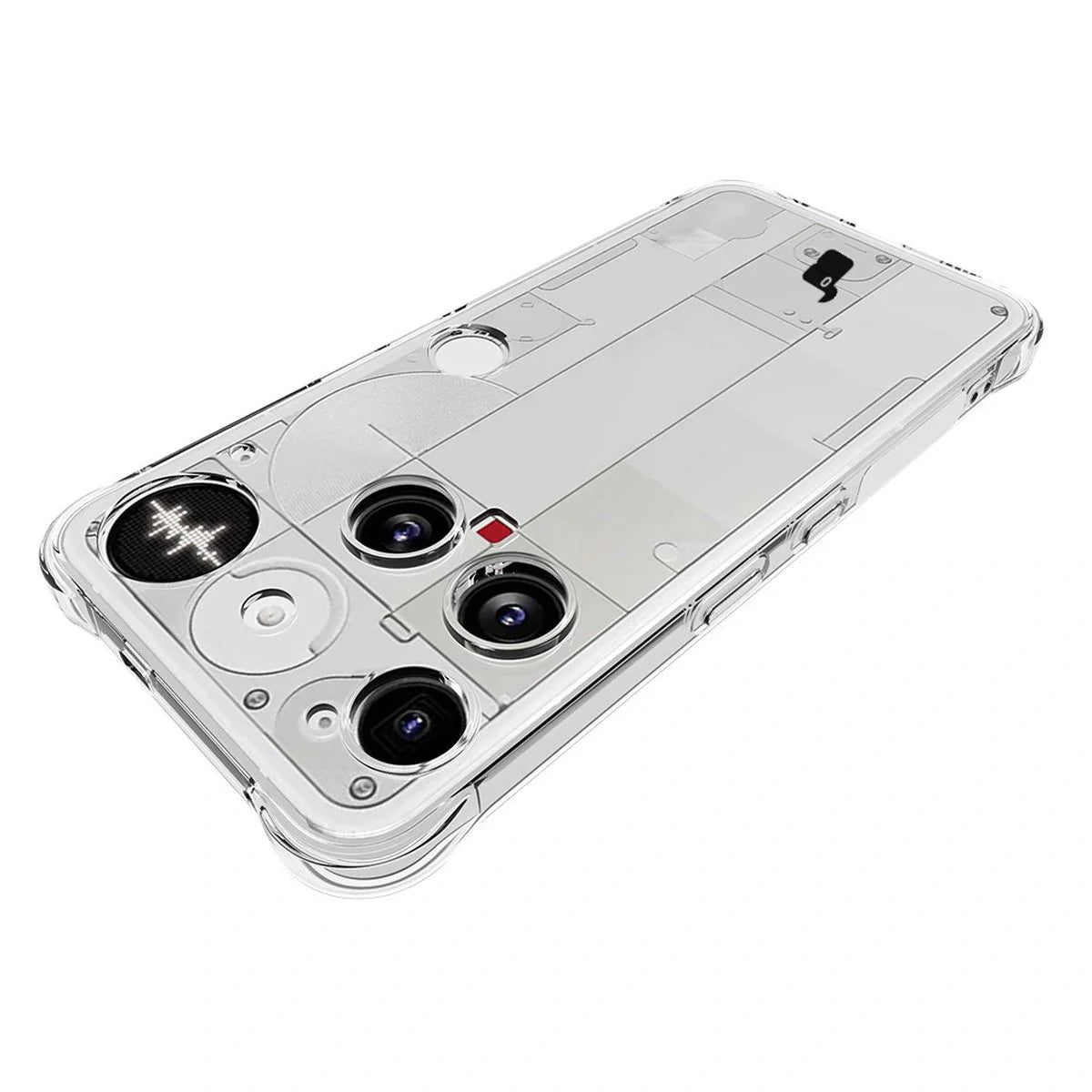 Schutzhülle + 2x gehärtetes Glas für Nothing Phone (3), Bizon Case Clear Pack, Transparent