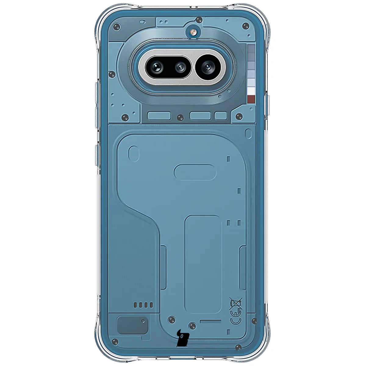 Schutzhülle + 2x gehärtetes Glas für Nothing Phone (4a), Bizon Case Clear Pack, Transparent