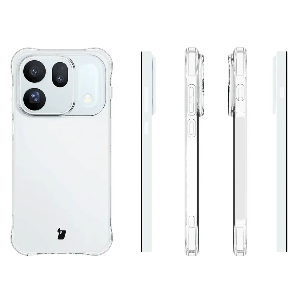 Handyhülle + 2x gehärtetes Glas für OPPO Find X10, Bizon Case Clear Pack, Transparent (4/9)