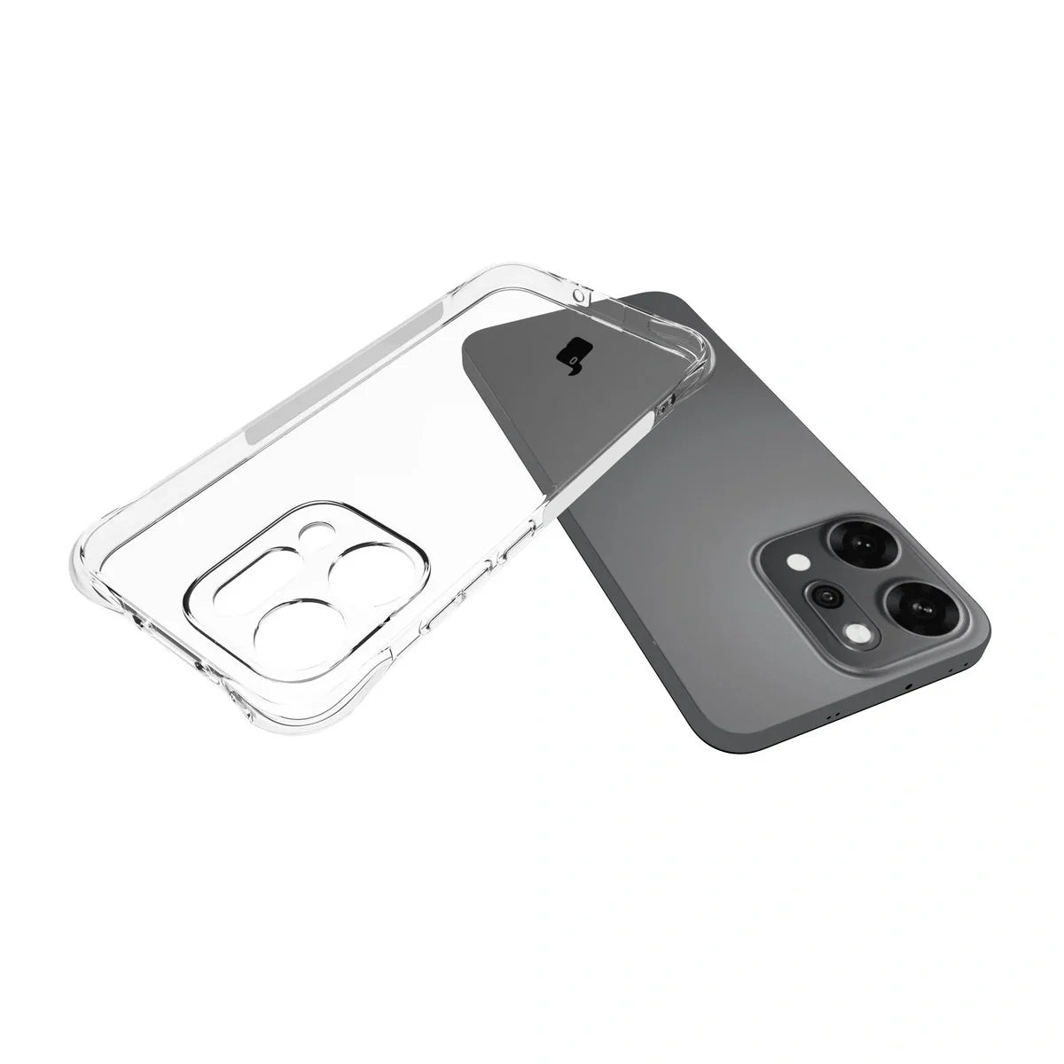 Handyhülle + 2x Folie für Oppo Reno 14, Bizon Case Clear Pack, Transparent