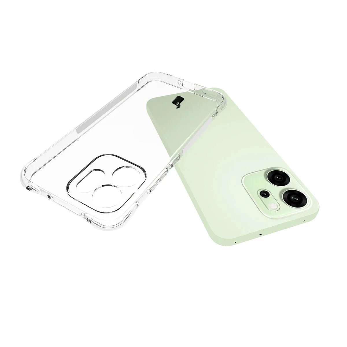 Handyhülle + 2x Folie für Oppo Reno 14 F / FS, Bizon Case Clear Pack, Transparent