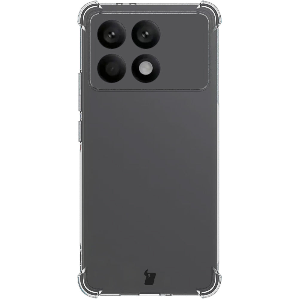 Schutzhülle + 2x gehärtetes Glas für Xiaomi Poco F6 Pro, Bizon Case Clear Pack, Transparent