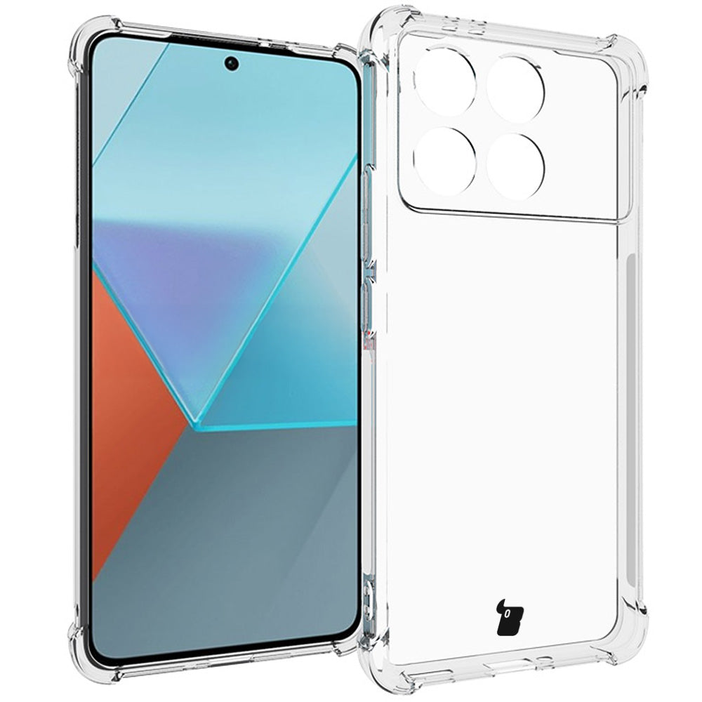 Schutzhülle + 2x gehärtetes Glas für Xiaomi Poco F6 Pro, Bizon Case Clear Pack, Transparent