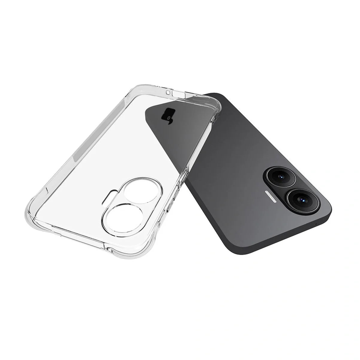 Schutzhülle + 2x gehärtetes Glas für Xiaomi POCO F7, Bizon Case Clear Pack, Transparent