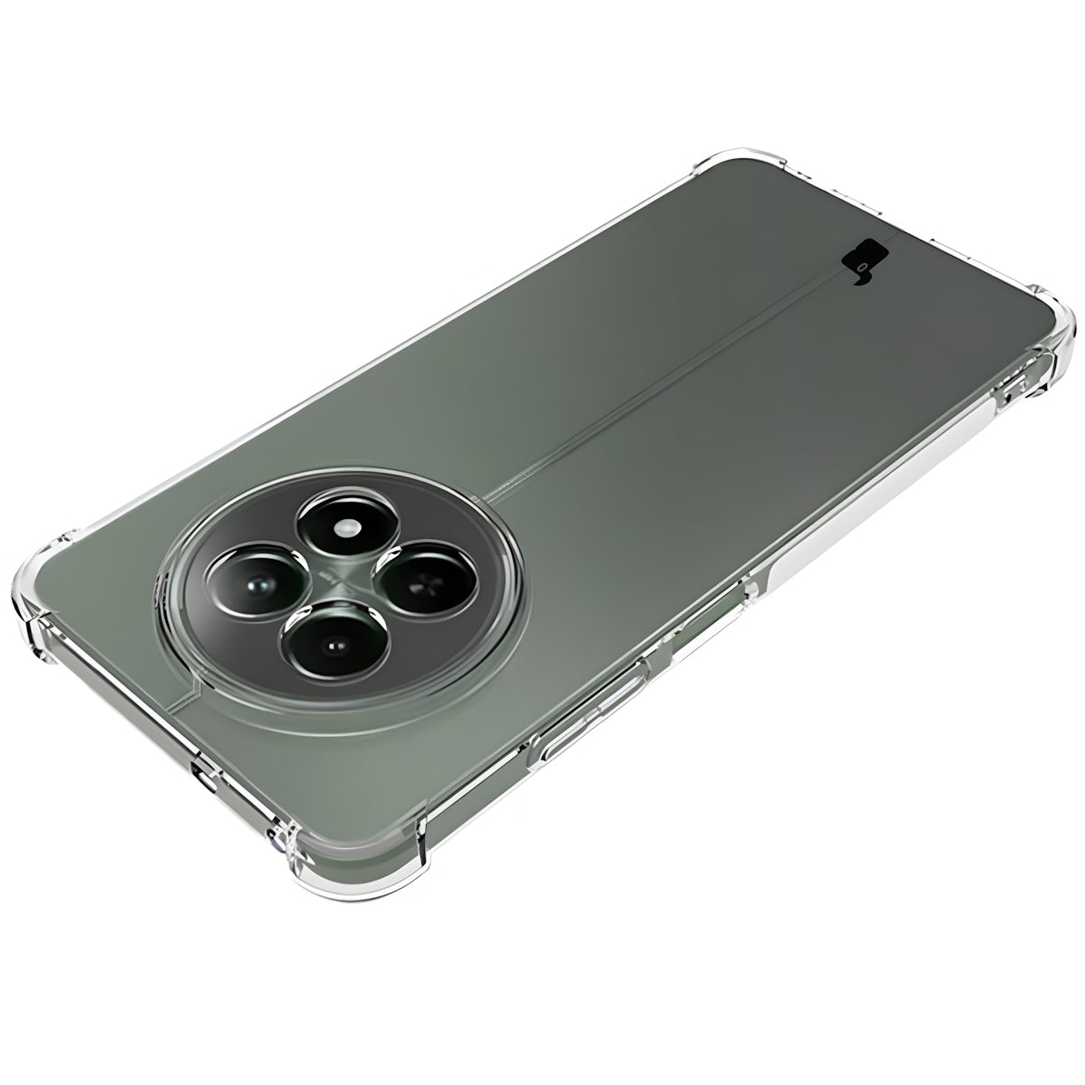 Schutzhülle + 2x gehärtetes Glas für Realme 12 / 12x, Bizon Case Clear Pack, Transparent