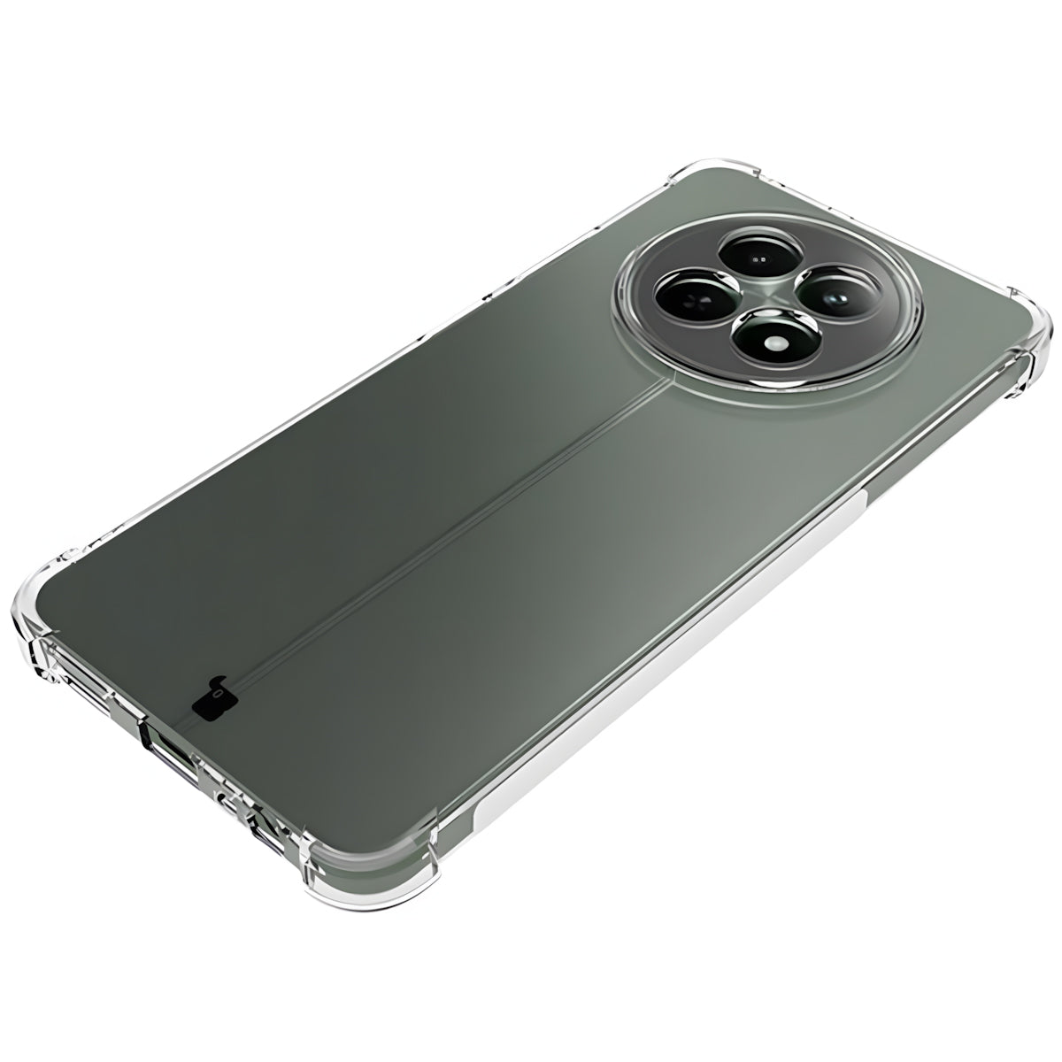 Schutzhülle + 2x gehärtetes Glas für Realme 12 / 12x, Bizon Case Clear Pack, Transparent