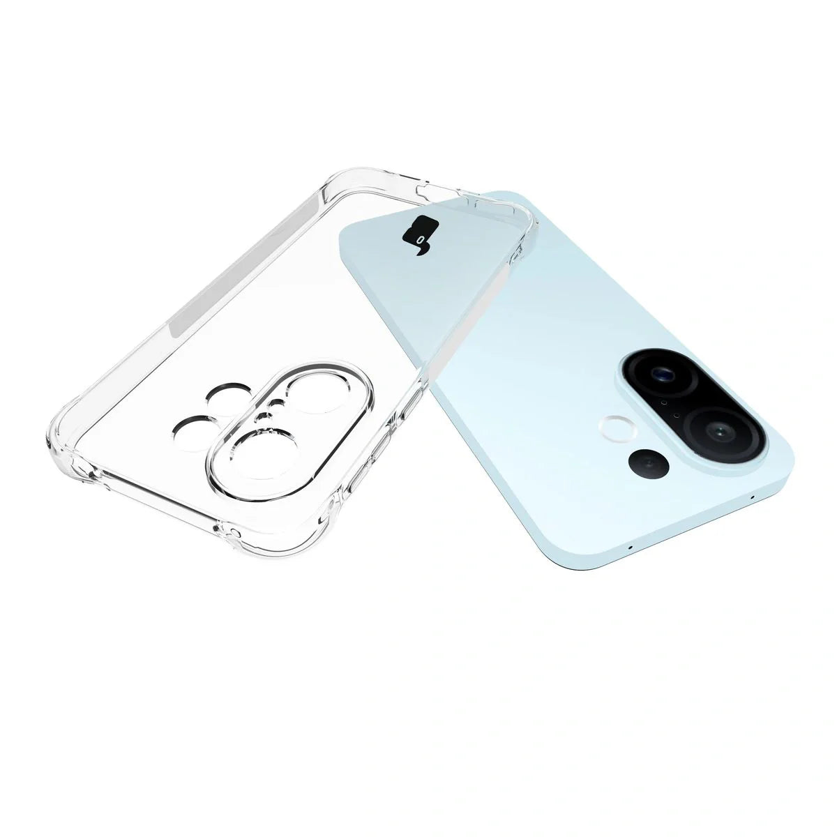 Handyhülle + 2x Folie für Vivo X200 FE, Bizon Case Clear Pack, Transparent