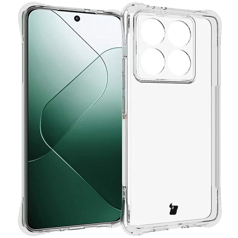 Schutzhülle + 2x gehärtetes Glas für Xiaomi 14T Pro, Bizon Case Clear Pack, Transparent