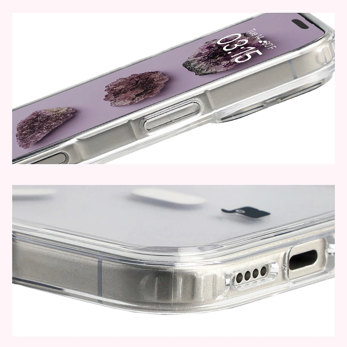 Handyhülle mit Magnetring für iPhone 18 Pro / 17 Pro, Bizon Case CrystalO, Transparent (5/7)
