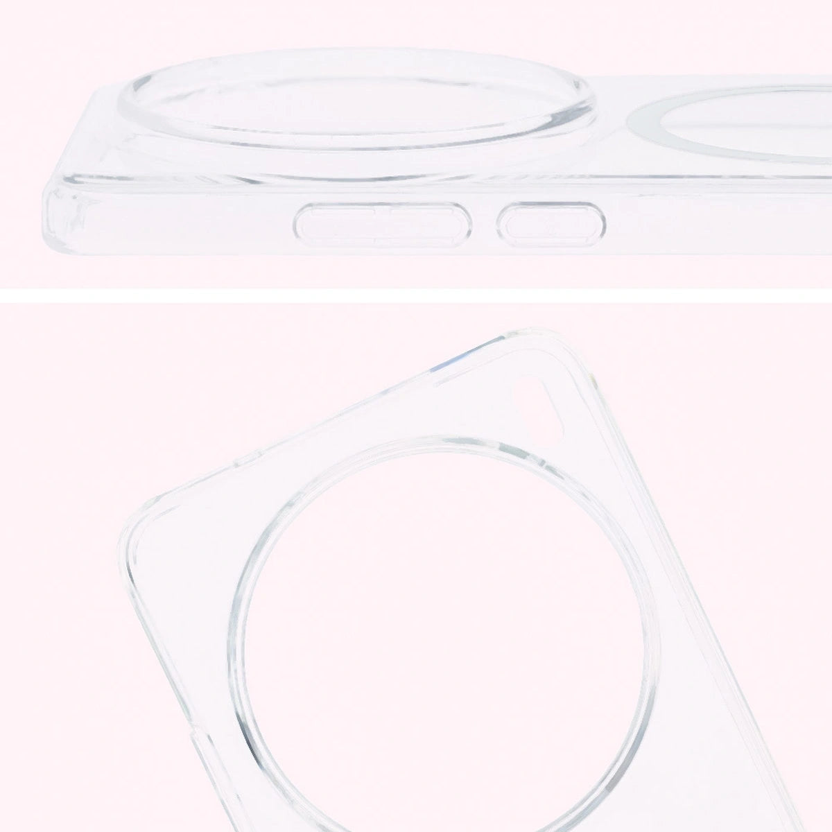 Handyhülle mit Magnetring für Vivo X200 Pro, Bizon Case CrystalO, Transparent
