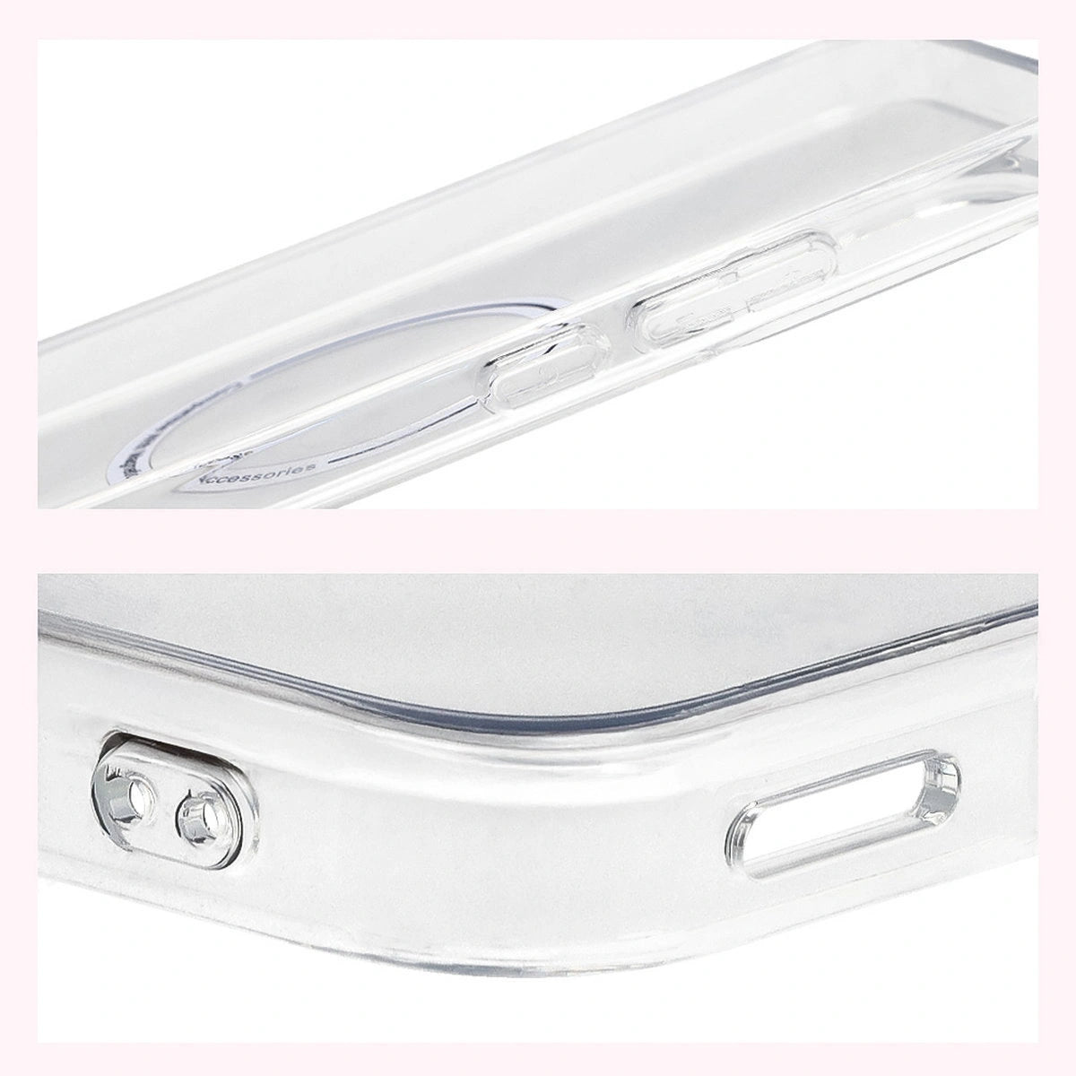 Handyhülle mit Magnetring für Xiaomi POCO F7, Bizon Case CrystalO, Transparent