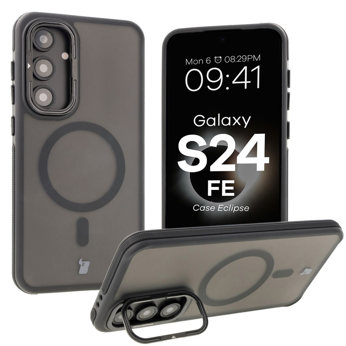 Handyhülle mit Ständer und Magnetring für Galaxy S24 FE, Bizon Case Ec