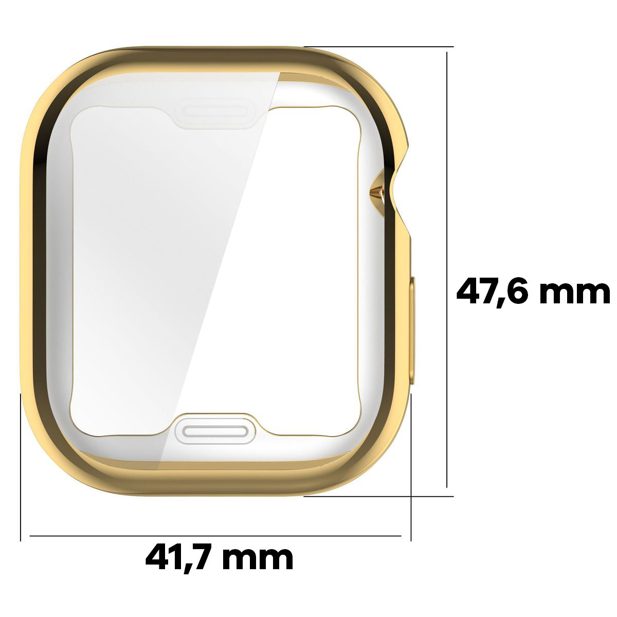 Schutzhülle für Apple Watch 11 / 10 (46mm), Bizon Case Watch Felipe, Gold