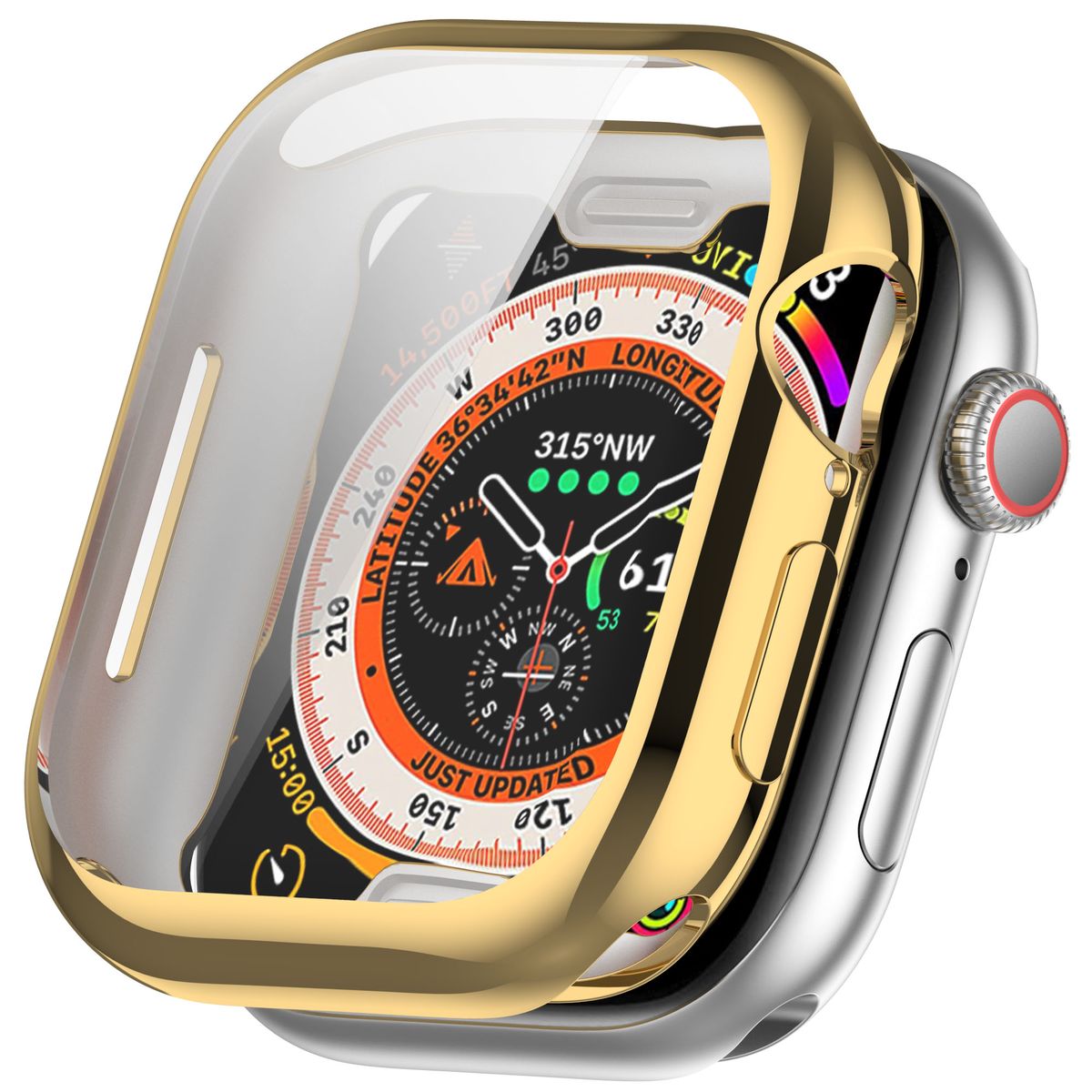 Schutzhülle für Apple Watch 11 / 10 (46mm), Bizon Case Watch Felipe, Gold