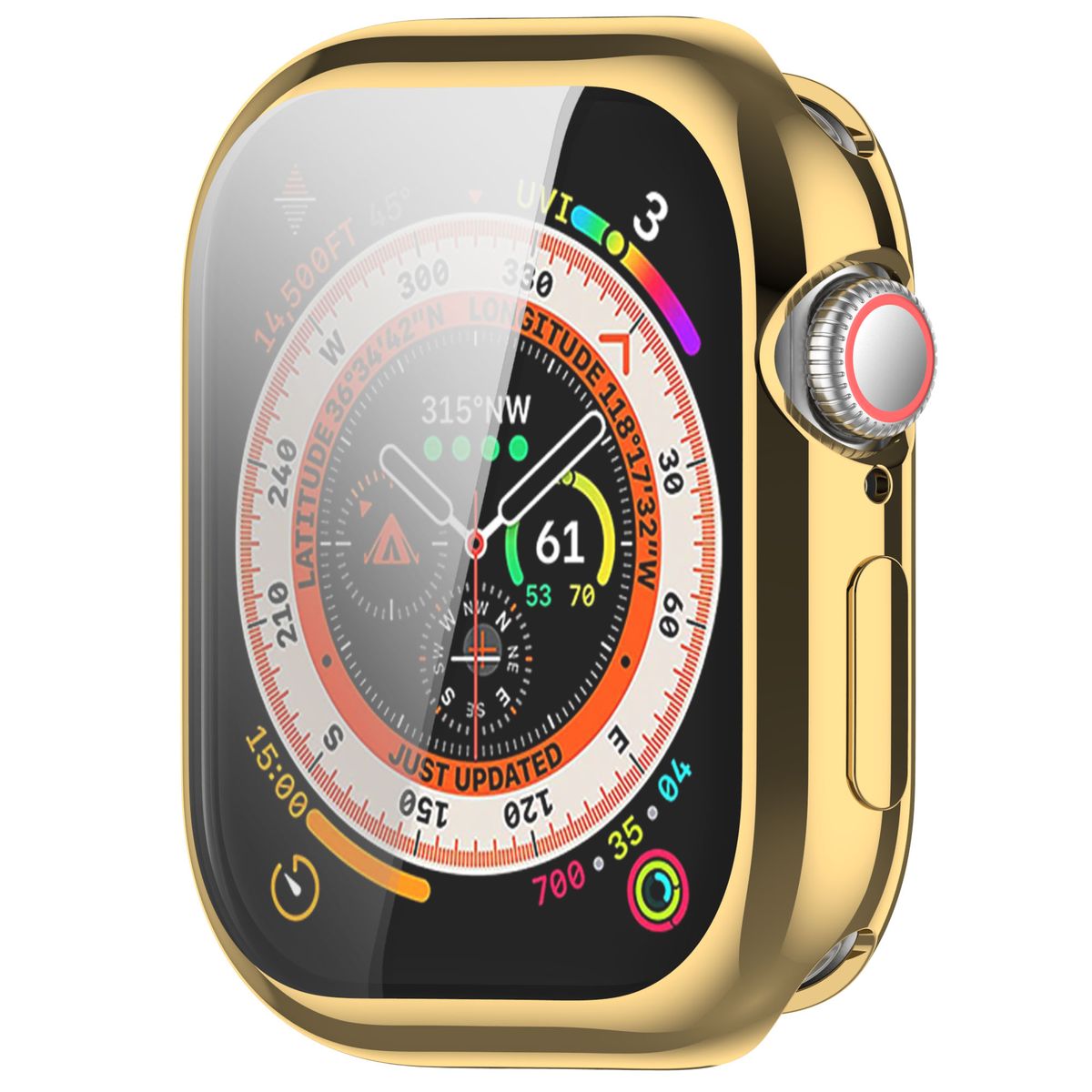 Schutzhülle für Apple Watch 11 / 10 (46mm), Bizon Case Watch Felipe, Gold