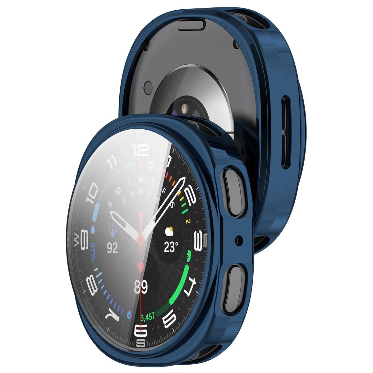 Schutzhülle für Galaxy Watch 9 / 8 40 mm, Bizon Case Watch Felipe, Blau