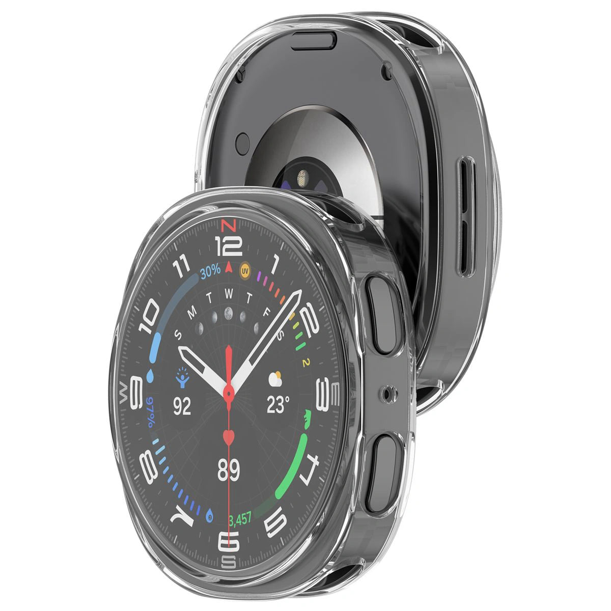 Schutzhülle für Galaxy Watch 9 / 8 40 mm, Bizon Case Watch Felipe, Transparent