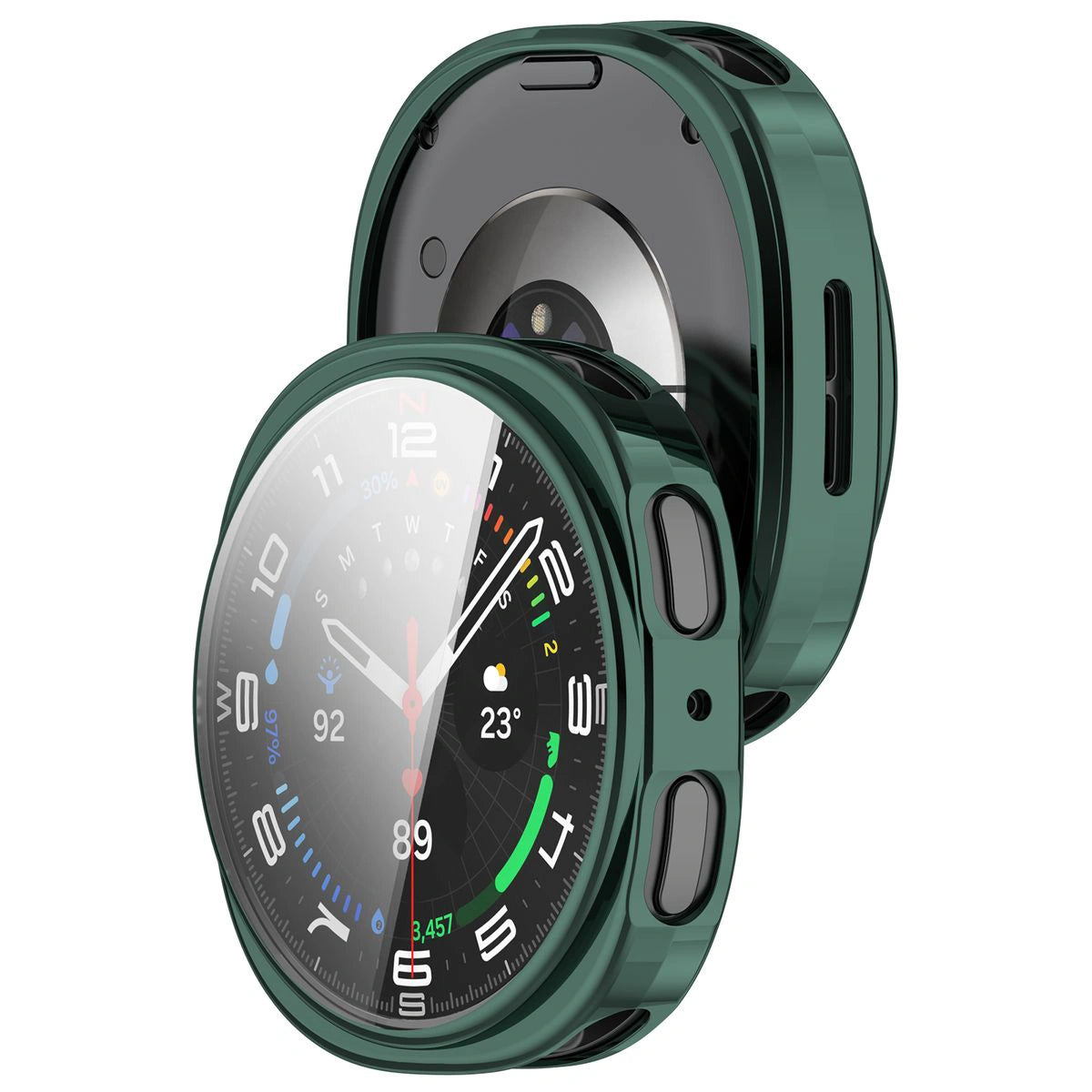 Schutzhülle für Galaxy Watch 9 / 8 40 mm, Bizon Case Watch Felipe, Grün
