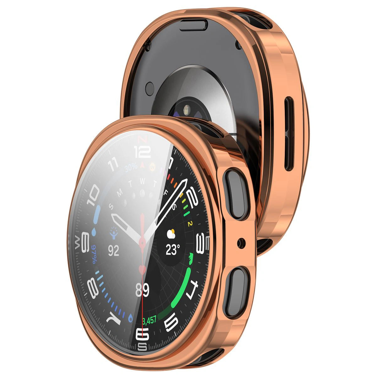 Schutzhülle für Galaxy Watch 9 / 8 40 mm, Bizon Case Watch Felipe, Roségold