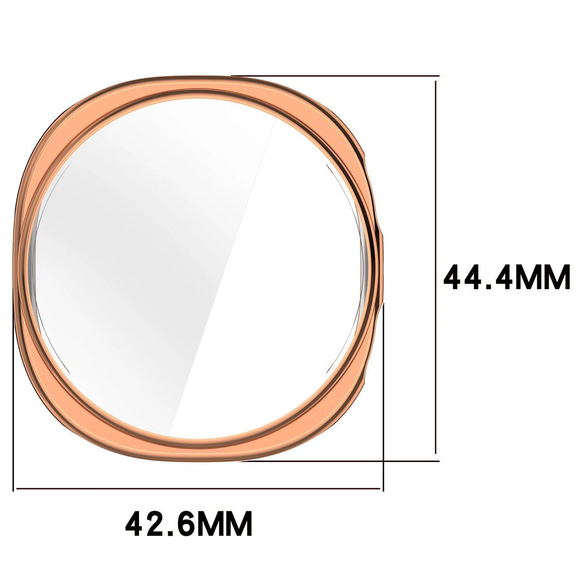 Schutzhülle für Galaxy Watch 9 / 8 40 mm, Bizon Case Watch Felipe, Roségold
