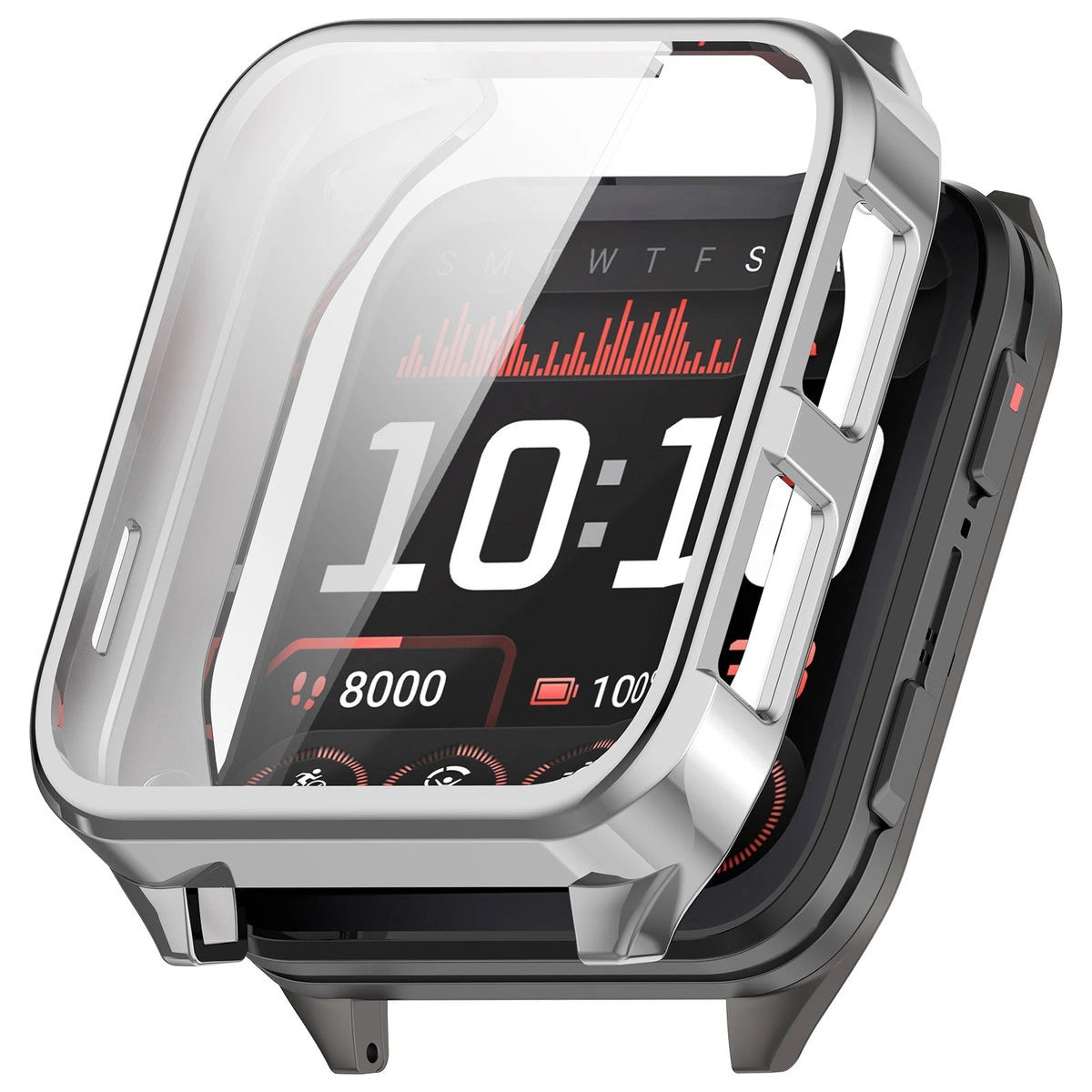 Schutzhülle für Garmin Venu X1, Bizon Case Watch Felipe, Silbern