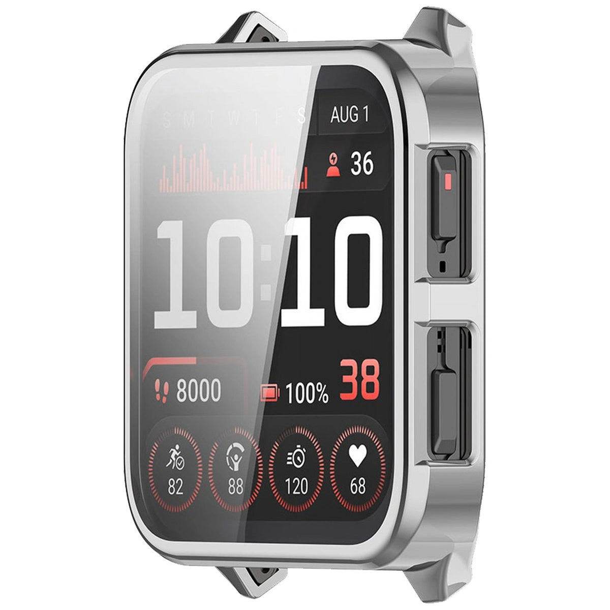 Schutzhülle für Garmin Venu X1, Bizon Case Watch Felipe, Silbern