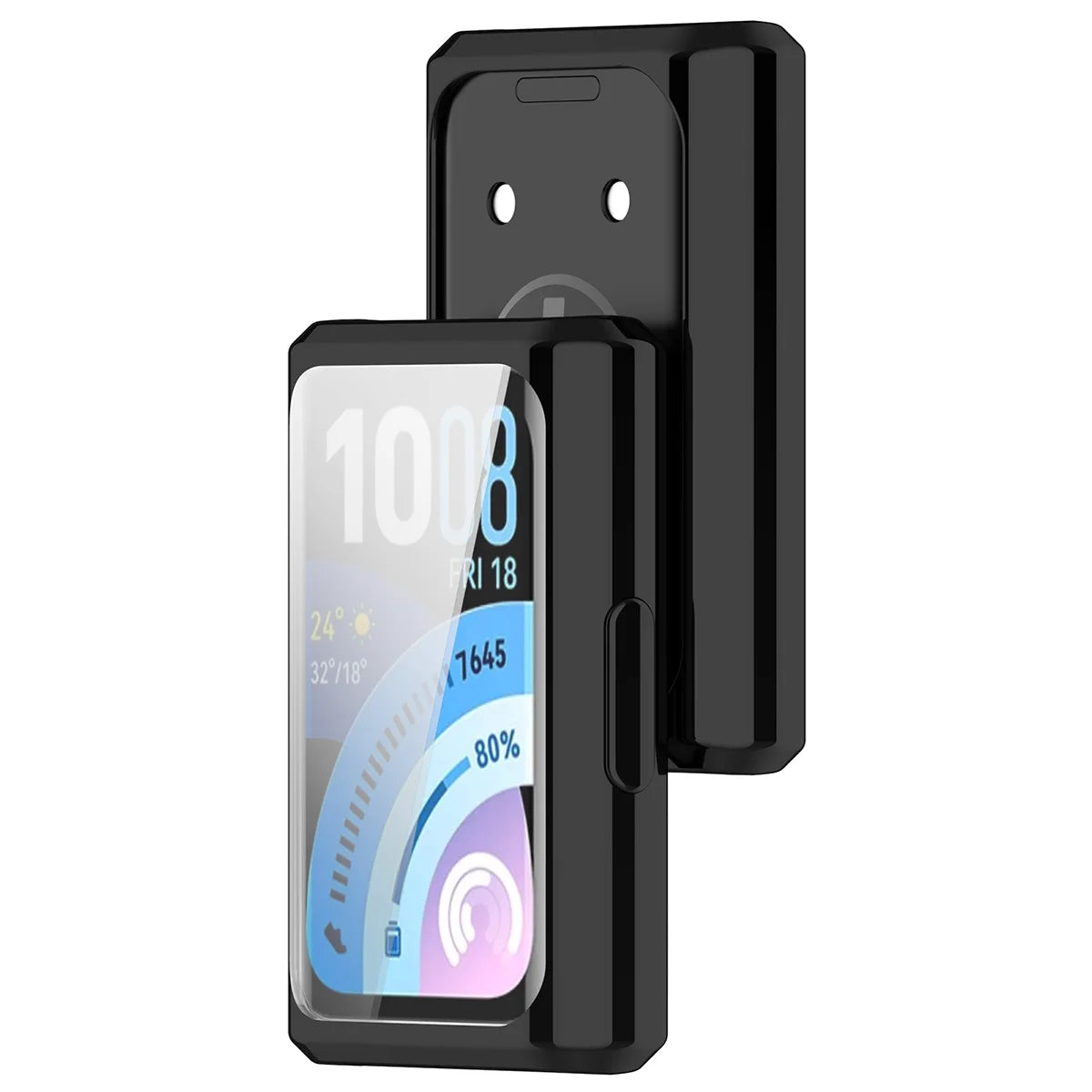Schutzhülle für Huawei Band 11 Pro, Bizon Case Watch Felipe, Schwarz