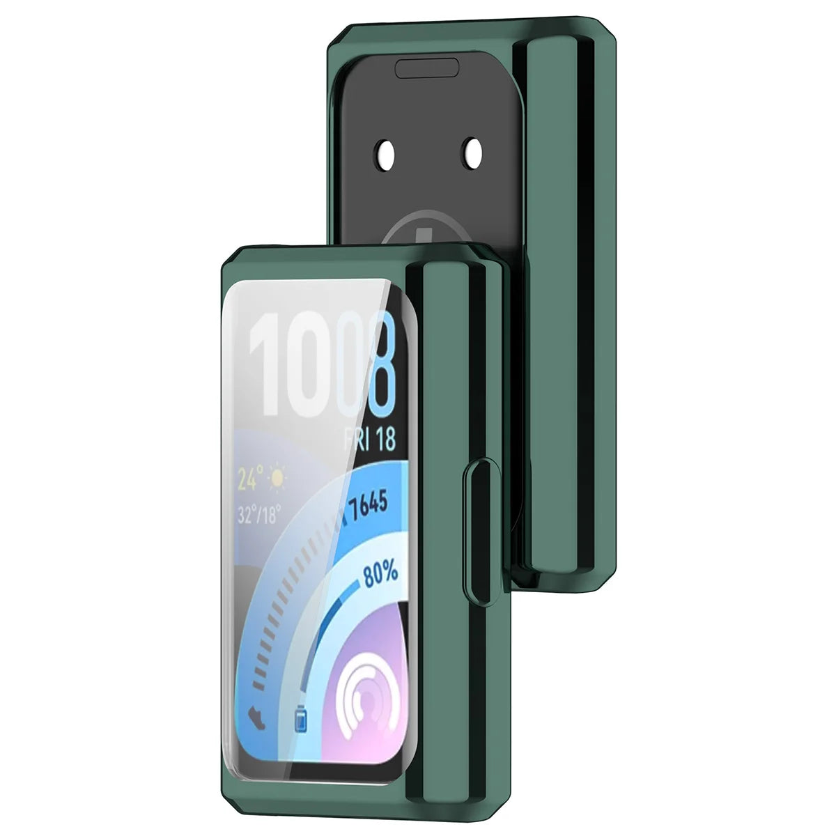 Schutzhülle für Huawei Band 11 Pro, Bizon Case Watch Felipe, Grün