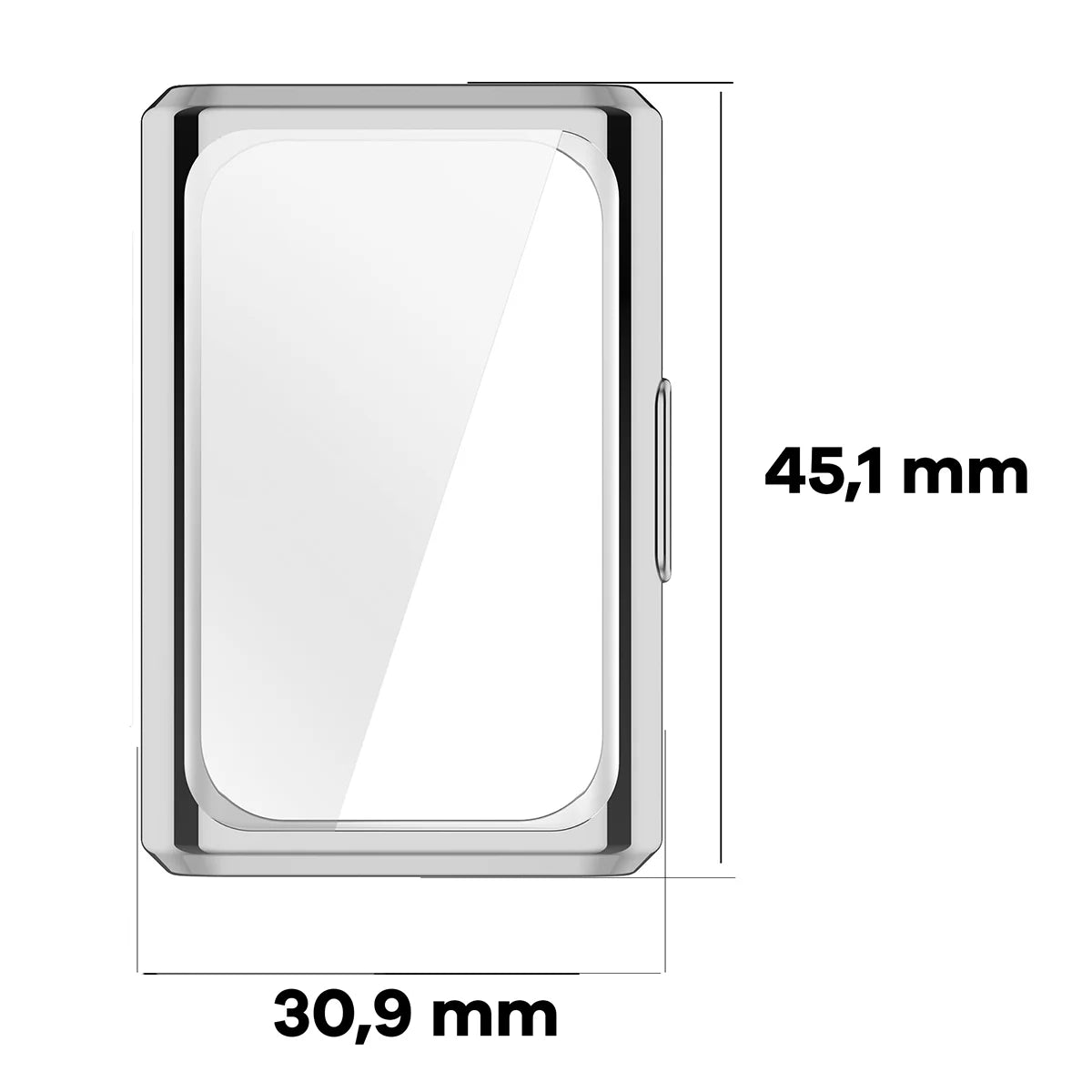 Schutzhülle für Huawei Band 11 Pro, Bizon Case Watch Felipe, Silbern