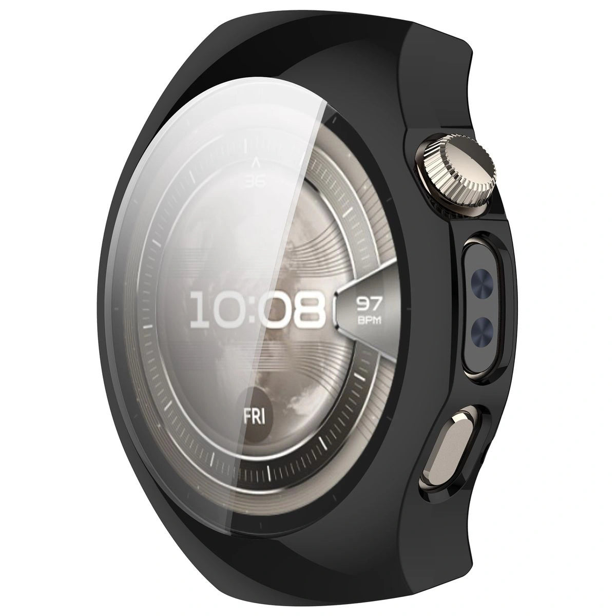 Schutzhülle für Huawei Watch 5 46mm, Bizon Case Watch Felipe, Schwarz